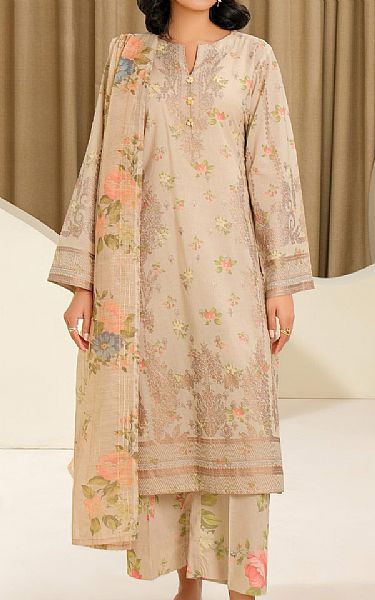 Limelight Beige Lawn Suit | Pakistani Lawn Dress in USA- Image 1
