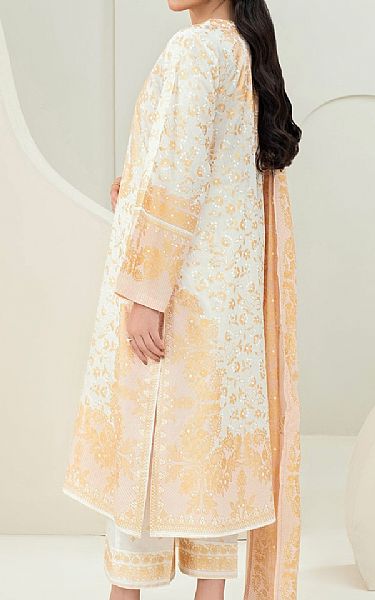 Limelight Off White Satin Suit | Pakistani Lawn Dress in USA- Image 2