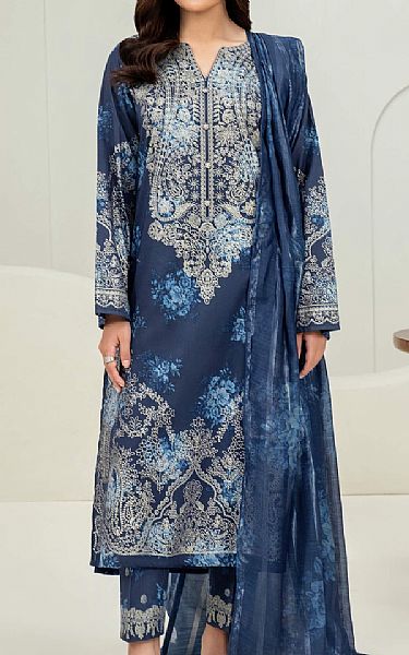 Limelight Navy Blue Lawn Suit | Pakistani Lawn Dress in USA- Image 1