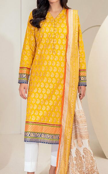 Limelight Golden Yellow Lawn Suit (2 Pcs) | Pakistani Lawn Dress in USA- Image 1