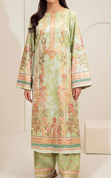 Limelight Green Mist Satin Suit (2 Pcs) | Pakistani Lawn Dress in USA- Image 1