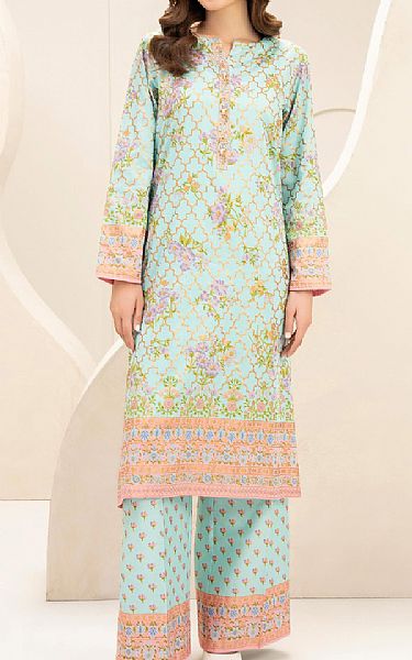 Limelight Sky Blue Satin Suit (2 Pcs) | Pakistani Lawn Dress in USA- Image 1