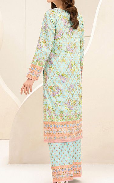 Limelight Sky Blue Satin Suit (2 Pcs) | Pakistani Lawn Dress in USA- Image 2