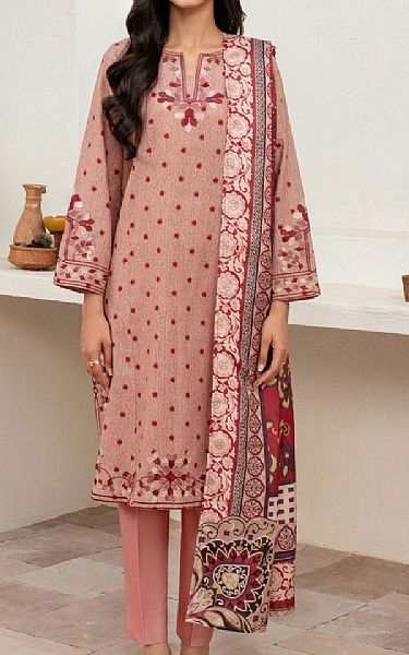 Limelight Pink Khaddar Suit | Pakistani Winter Dresses in USA- Image 1