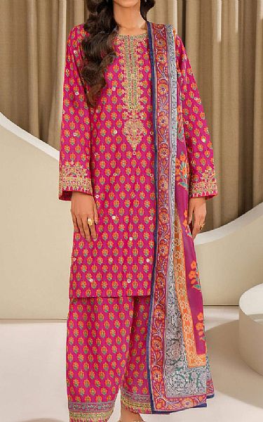 Limelight Cerise Pink Lawn Suit | Pakistani Lawn Dress in USA- Image 1