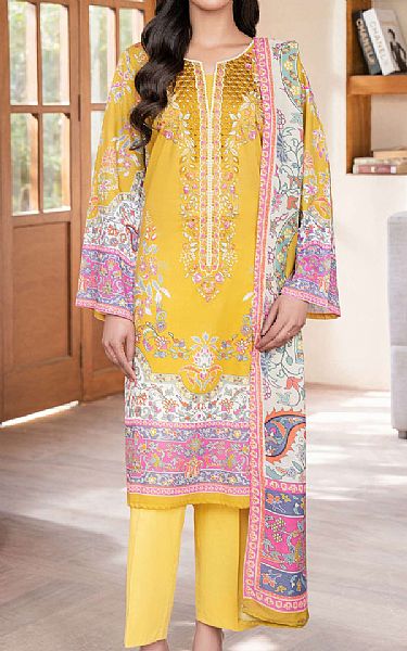 Limelight Mustard Lawn Suit | Pakistani Lawn Dress in USA- Image 1