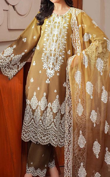 Limelight Brown/Gold Lawn Suit | Pakistani Lawn Dress in USA- Image 1
