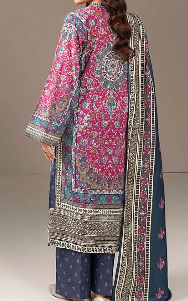 Limelight Pink/Blue Khaddar Suit | Pakistani Winter Dresses in USA- Image 2