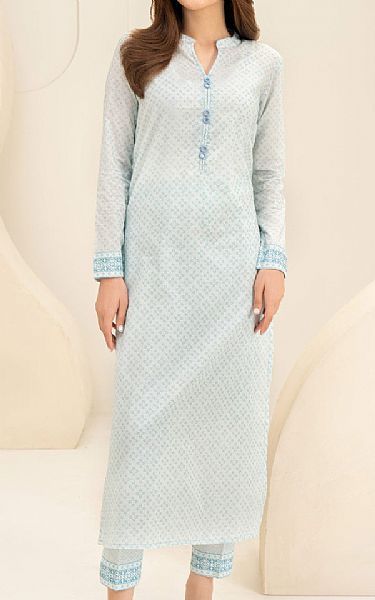 Limelight Off White/Light Blue Lawn Suit (2 Pcs) | Pakistani Lawn Dress in USA- Image 1