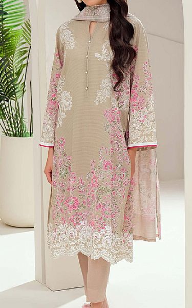 Limelight Beige Lawn Suit (2 Pcs) | Pakistani Lawn Dress in USA- Image 1