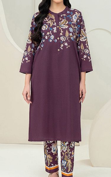 Limelight Plum Lawn Suit (2 Pcs) | Pakistani Lawn Dress in USA- Image 1