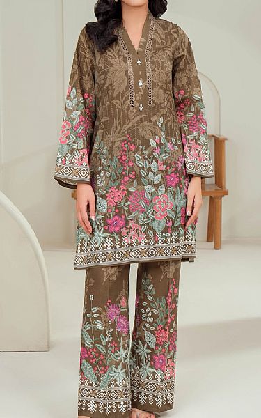 Limelight Brown Lawn Suit (2 Pcs) | Pakistani Lawn Dress in USA- Image 1