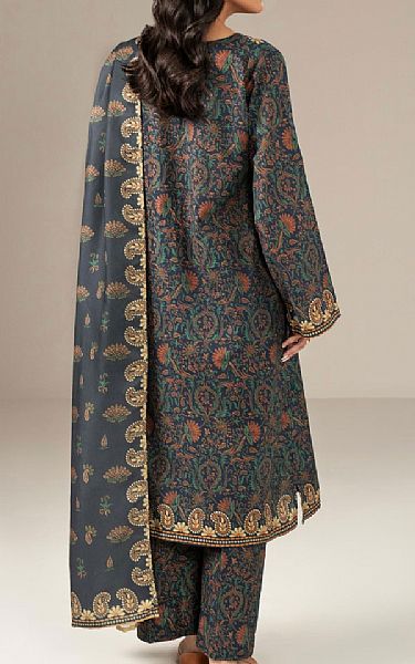Limelight Cadet Grey Khaddar Suit | Pakistani Winter Dresses in USA- Image 2