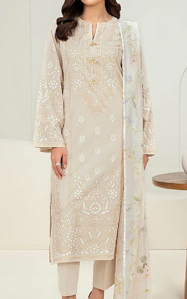 Limelight Beige Lawn Suit | Pakistani Lawn Dress in USA- Image 1