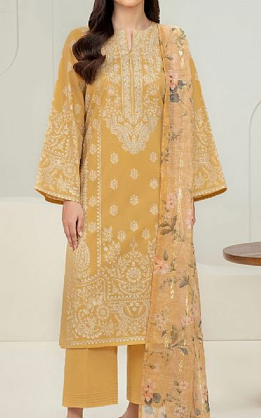 Limelight Sand Gold Lawn Suit | Pakistani Lawn Dress in USA- Image 1