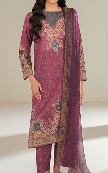 Limelight Light Burgundy Lawn Suit | Pakistani Lawn Dress in USA- Image 1