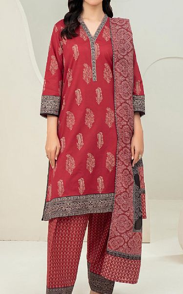 Limelight Brick Red Lawn Suit | Pakistani Lawn Dress in USA- Image 1