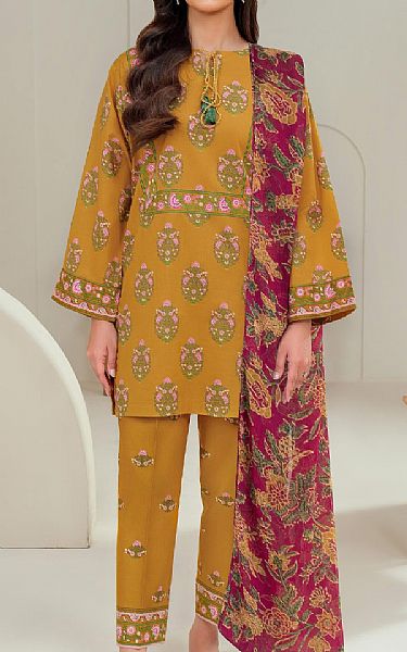 Limelight Mustard Lawn Suit | Pakistani Lawn Dress in USA- Image 1