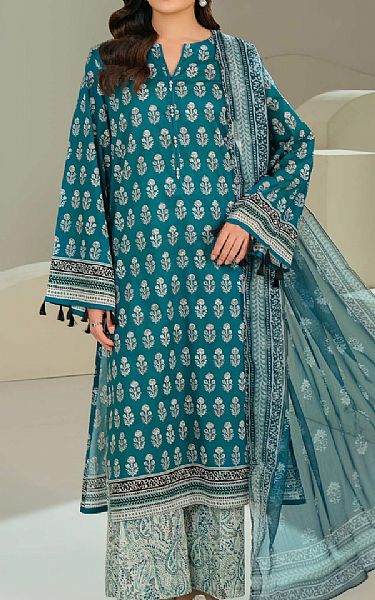 Limelight Teal Lawn Suit | Pakistani Lawn Dress in USA- Image 1