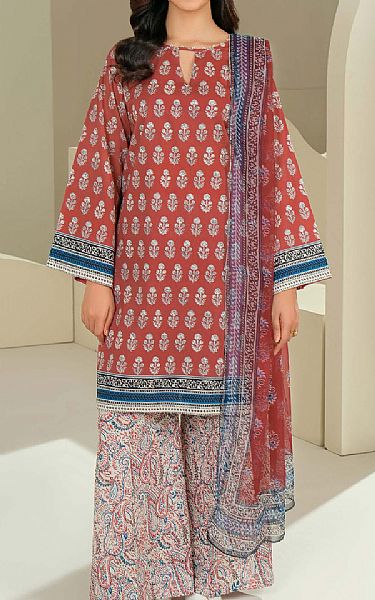 Limelight Pale Carmine Lawn Suit | Pakistani Lawn Dress in USA- Image 1