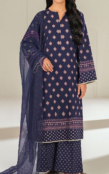 Limelight Navy Blue Lawn Suit | Pakistani Lawn Dress in USA- Image 1