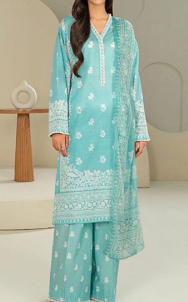 Limelight Cyan Lawn Suit | Pakistani Lawn Dress in USA- Image 1