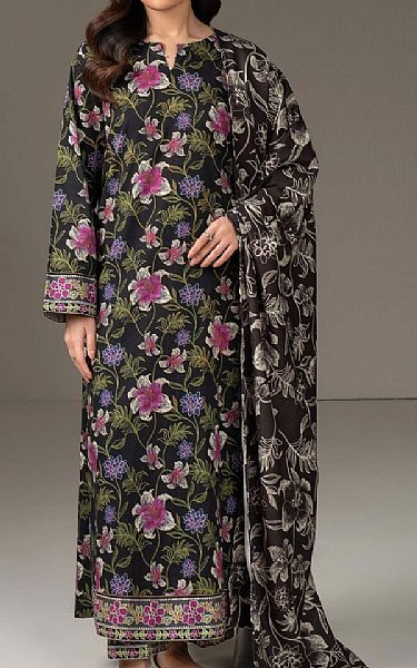 Limelight Black Khaddar Suit | Pakistani Winter Dresses in USA- Image 1