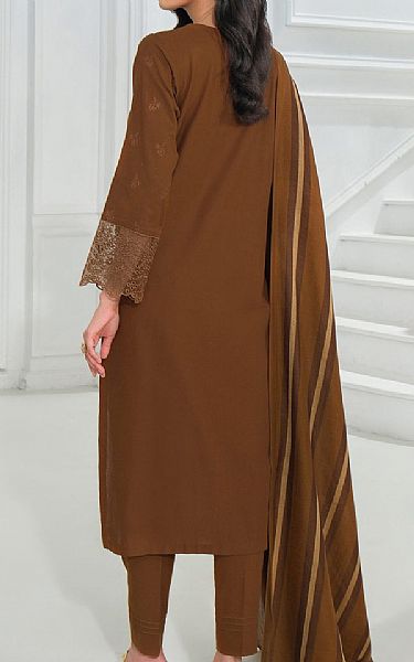 Limelight Brown Khaddar Suit | Pakistani Winter Dresses in USA- Image 2