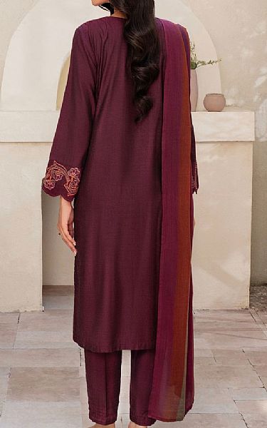 Limelight Egg Plant Yarn Dyed Suit | Pakistani Winter Dresses in USA- Image 2