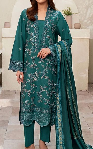 Limelight Sea Green Khaddar Suit | Pakistani Winter Dresses in USA- Image 1