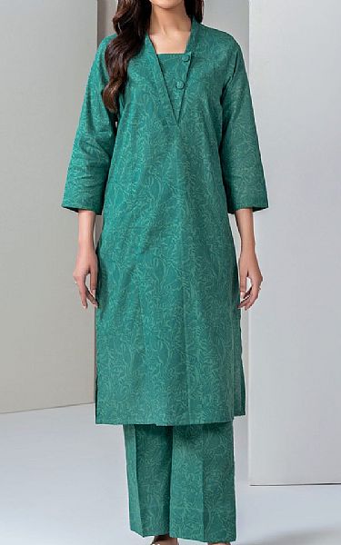 Limelight Sea Green Khaddar Kurti | Pakistani Winter Dresses in USA- Image 1
