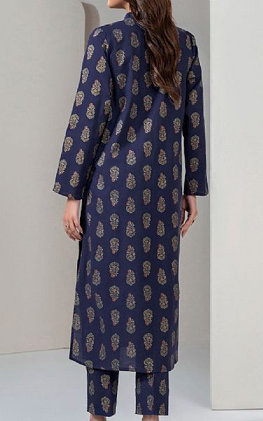 Limelight Navy Blue Khaddar Kurti | Pakistani Winter Dresses in USA- Image 2