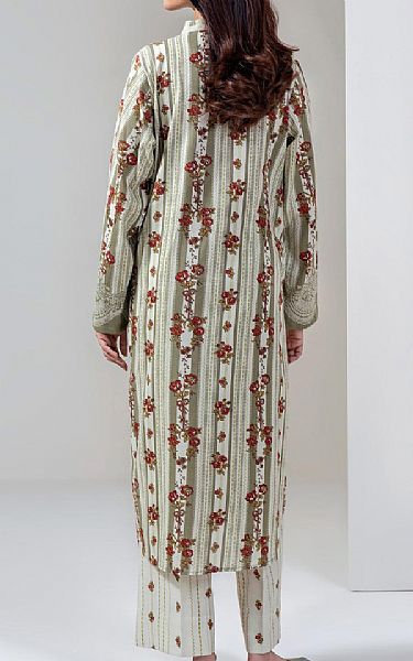 Limelight Sage/Off White Khaddar Suit (2 pcs) | Pakistani Winter Dresses in USA- Image 2
