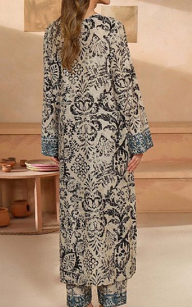 Limelight Beige/Black Satin Suit (2 pcs) | Pakistani Winter Dresses in USA- Image 2