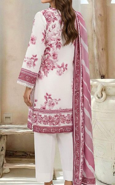 Limelight Off White/Raspberry Lawn Suit | Pakistani Lawn Dress in USA- Image 2