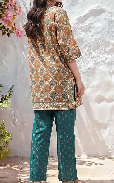 Limelight Brown/Turquoise Lawn Suit (2 Pcs) | Pakistani Lawn Dress in USA- Image 2