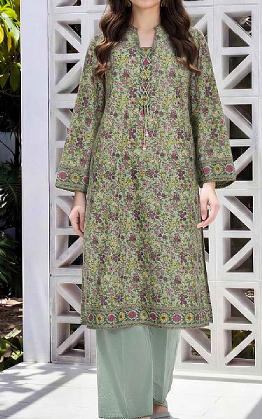 Limelight Green Lawn Kurti | Pakistani Lawn Dress in USA- Image 1