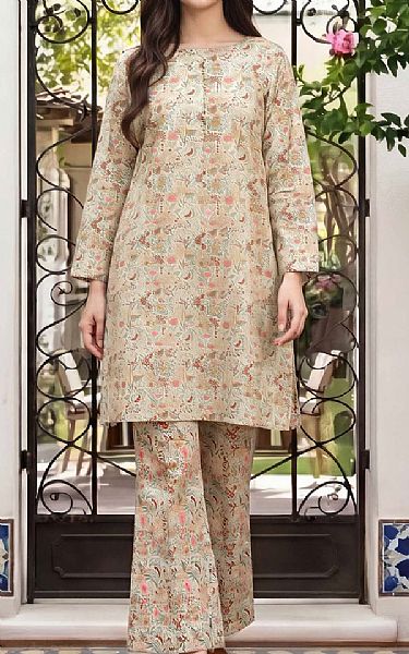 Limelight Ivory Lawn Kurti | Pakistani Lawn Dress in USA- Image 1