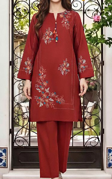 Limelight Red Lawn Kurti | Pakistani Lawn Dress in USA- Image 1