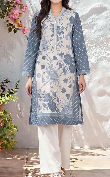 Limelight Cadet Blue Lawn Kurti | Pakistani Lawn Dress in USA- Image 1