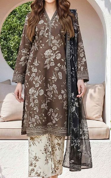 Limelight Brown Lawn Suit | Pakistani Lawn Dress in USA- Image 1