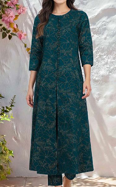 Limelight Teal Lawn Kurti | Pakistani Lawn Dress in USA- Image 1