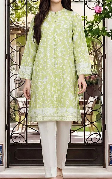 Limelight Light Green Lawn Kurti | Pakistani Lawn Dress in USA- Image 1