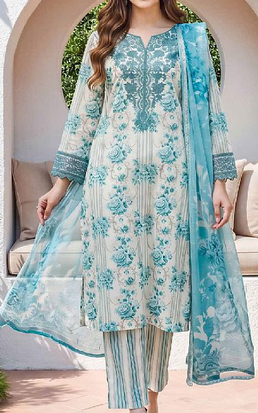 Limelight Turquoise Lawn Suit | Pakistani Lawn Dress in USA- Image 1