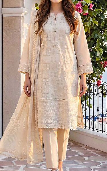 Limelight Tan Lawn Suit | Pakistani Lawn Dress in USA- Image 1