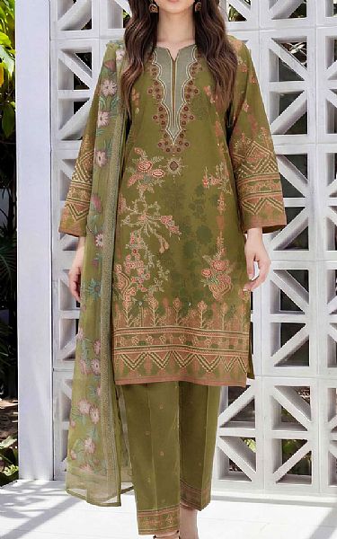 Limelight Olive Lawn Suit | Pakistani Lawn Dress in USA- Image 1