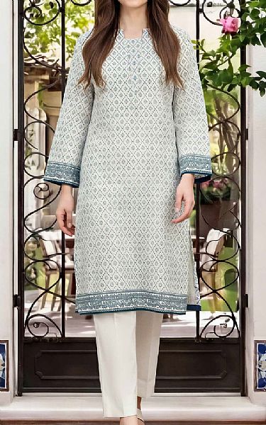 Limelight Ivory Lawn Kurti | Pakistani Lawn Dress in USA- Image 1