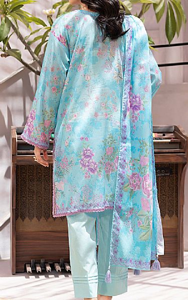 Lsm Sky Blue Lawn Suit | Pakistani Lawn Dress in USA- Image 2