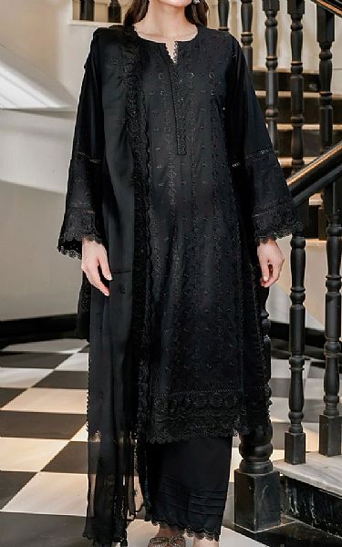 Lsm Black Lawn Suit | Pakistani Lawn Dress in USA- Image 1