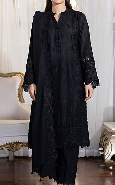 Lsm Black Lawn Suit | Pakistani Lawn Dress in USA- Image 1